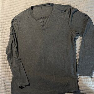 lululemon athletica Charcoal Long Sleeve Henley